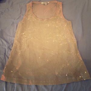 Medium Forever 21 Beige sequin Tank